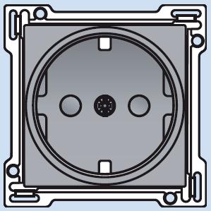 121-66901 Steckdose mit Schutzkontakt und Kindersicherung Kompletierungsset Sterling