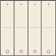 CWIZ-04/12 - Wippen ohne LED, bedruckt mit I/0, 4-fach, Creme