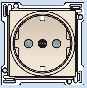 100-66901 Steckdose mit Schutzkontakt und Kindersicherung Kompletierungsset Creme